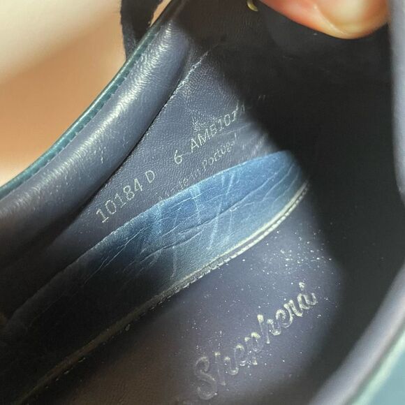 Wolf Shepherd Mens Leather Glider FS Navy Blue Lace Up Retro Sneakers Size 6 - Picture 6 of 7